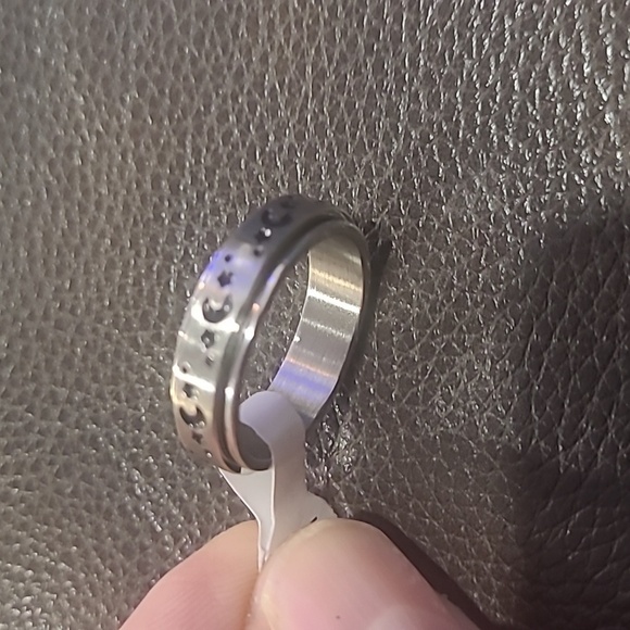 Men's FIDGET RING STAINLESS STEEL SPUNNING RING SIZE 10 - Picture 2 of 5